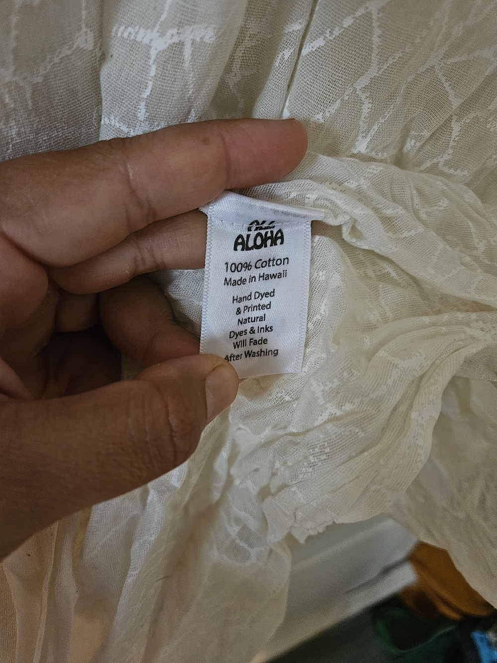 KEALOPIKO EHUKAI - ONE SIZE - UPENA PRINT - WHITE COLOR - Picture 3 of 4